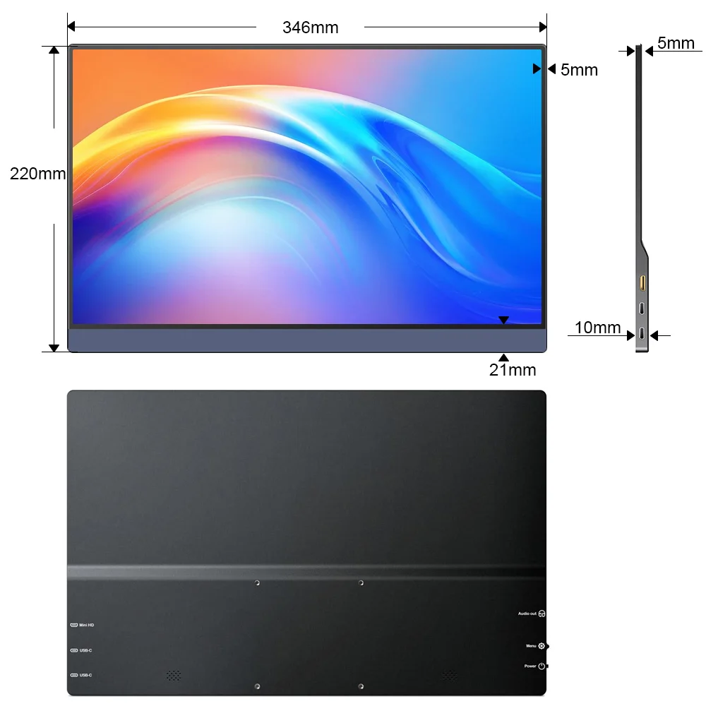 Портативный монитор с сенсорным экраном 3 1 дюйма USB Type-C |