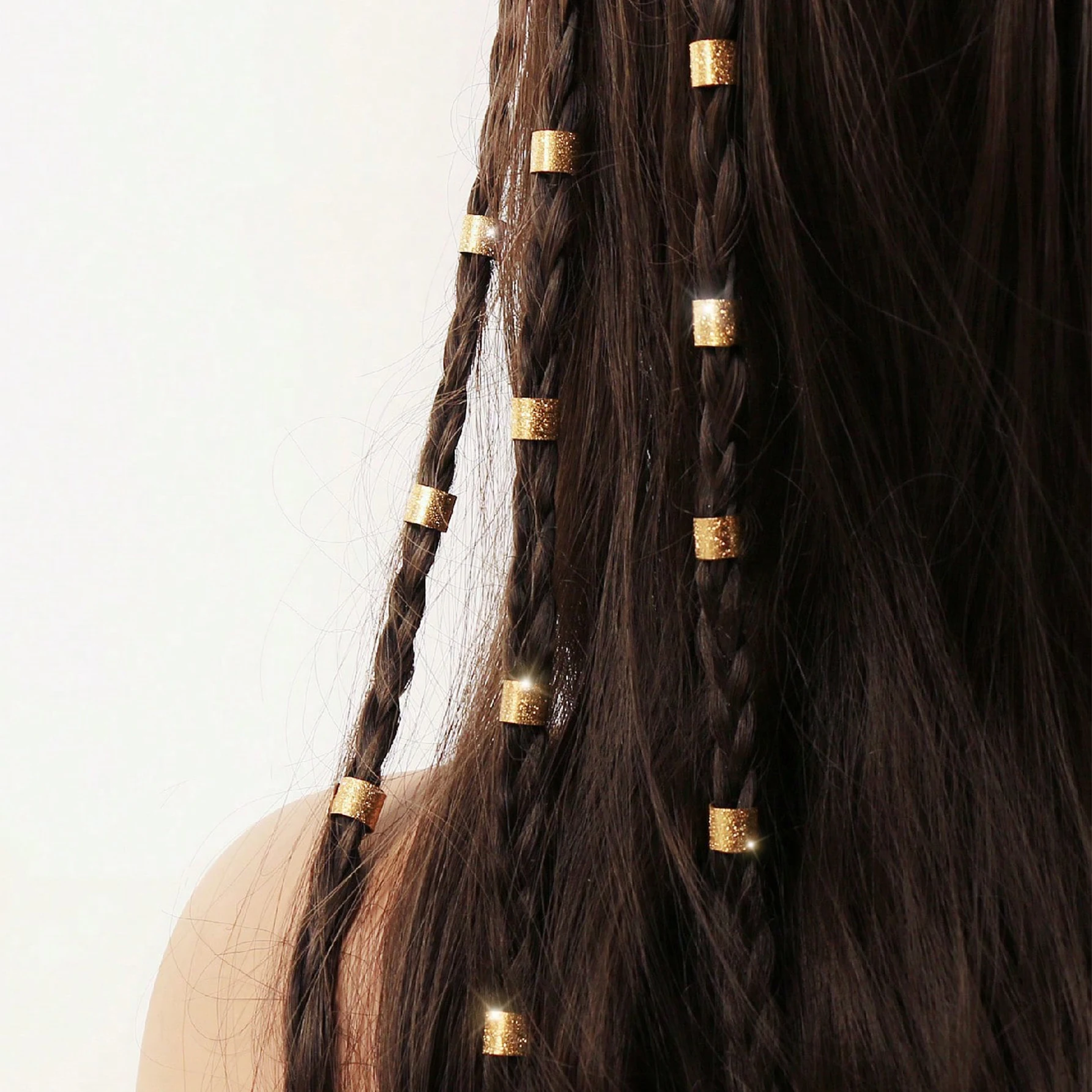 30 шт./упак. женские блестящие кольца для плетения волос богемная уличная одежда