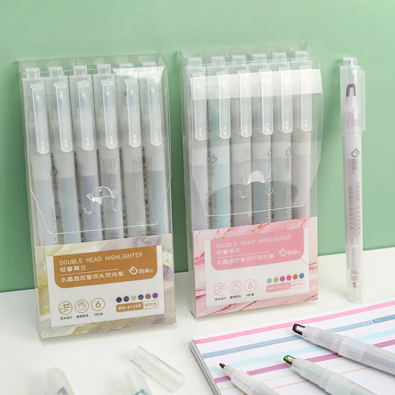 S Pastel Markers Dual Tip Fluorescent Pen For Art Drawing Doodling Marking School Office Stationery