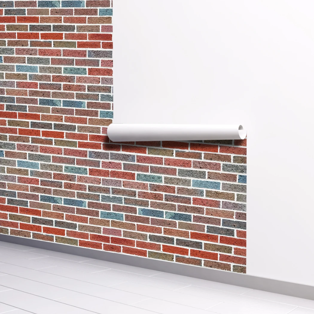 

3D многоцветная кирпичная настенная бумага, самоклеящаяся Съемная контактная бумага, домашний декор, отклеивание и наклейка для квартиры, в...