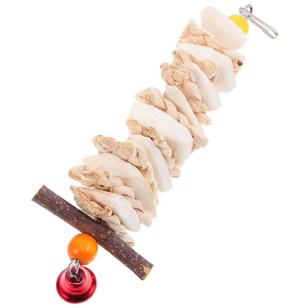 

Parrot Chew Toy Parakeet Swing Large Bird Toy Bite Skewers Suspending Parrot Toy Corn Husk Funny Bird Chew Toy Pet Chewing Toy