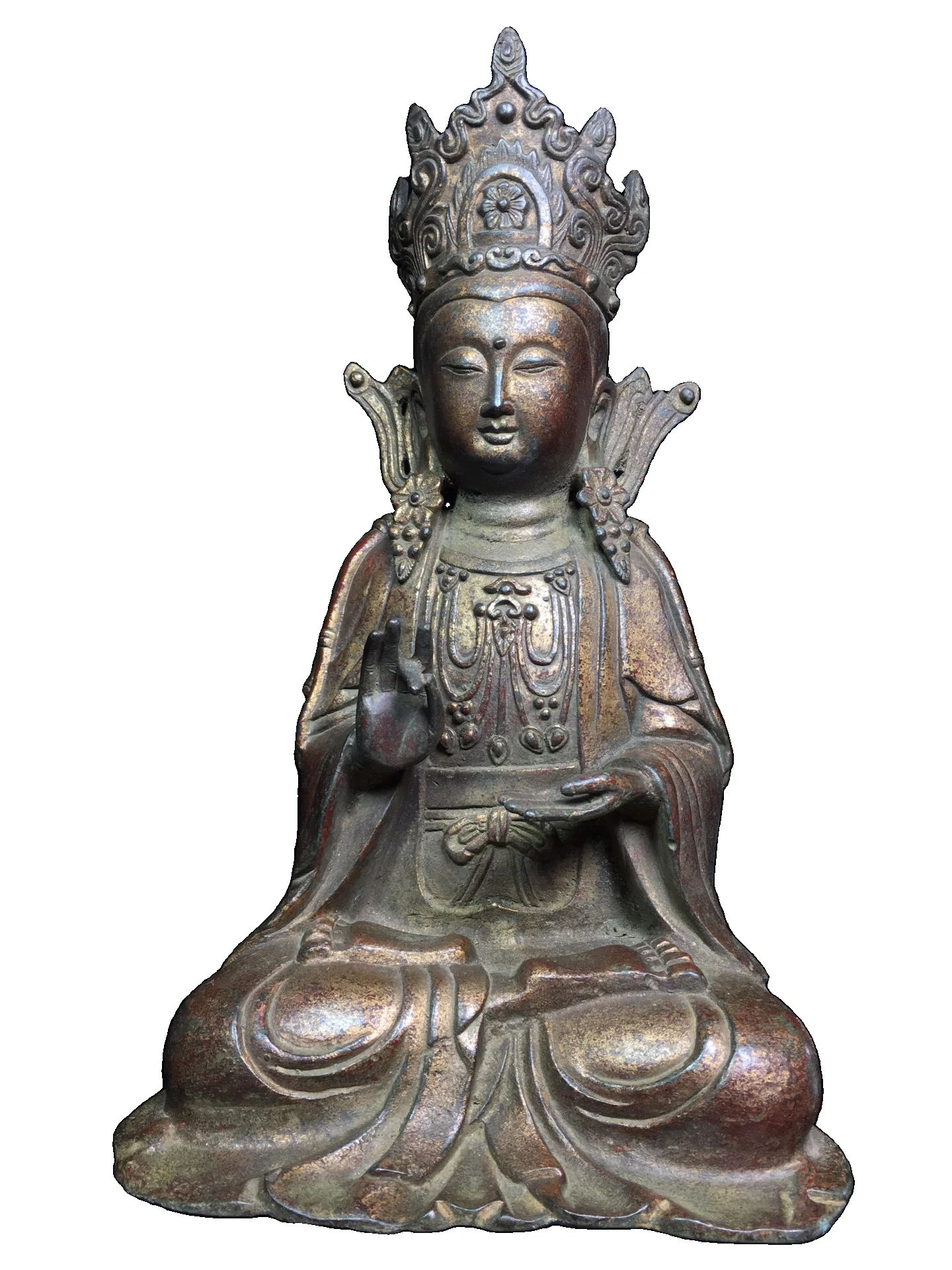 

LAOJUNLU Tibetan Buddhist Bronze Tulku Buddha Statue Chinese Traditional Style Antiques Fine Art Gifts Crafts
