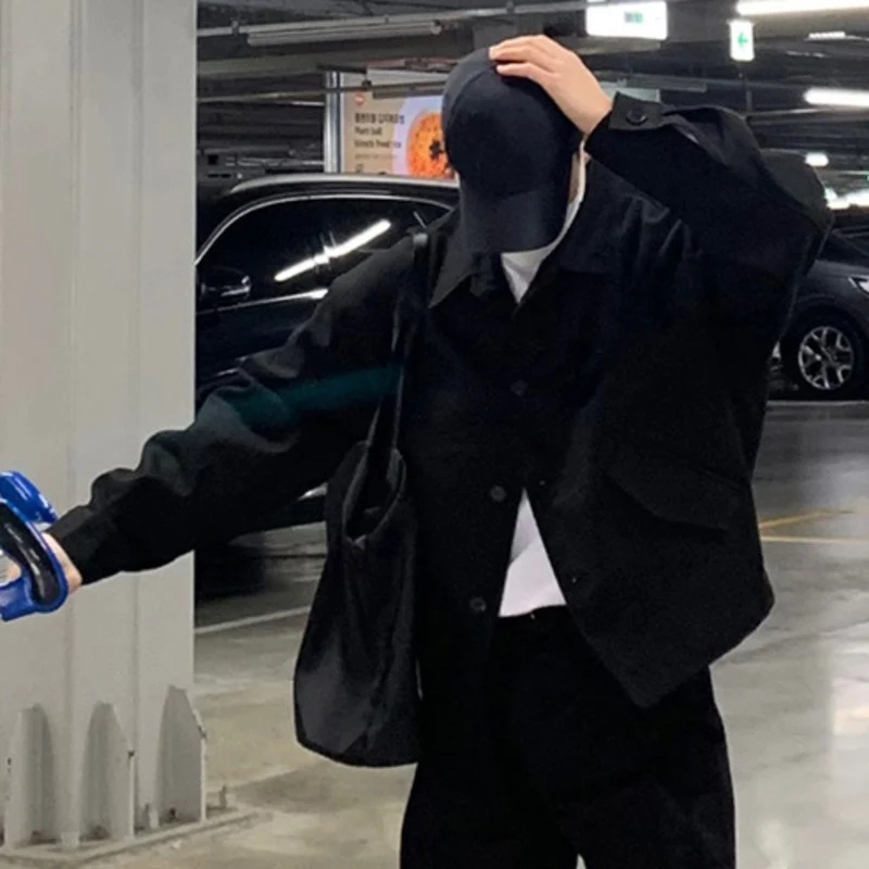 IEFB мужские куртки в корейском стиле повседневные однобортные свободные