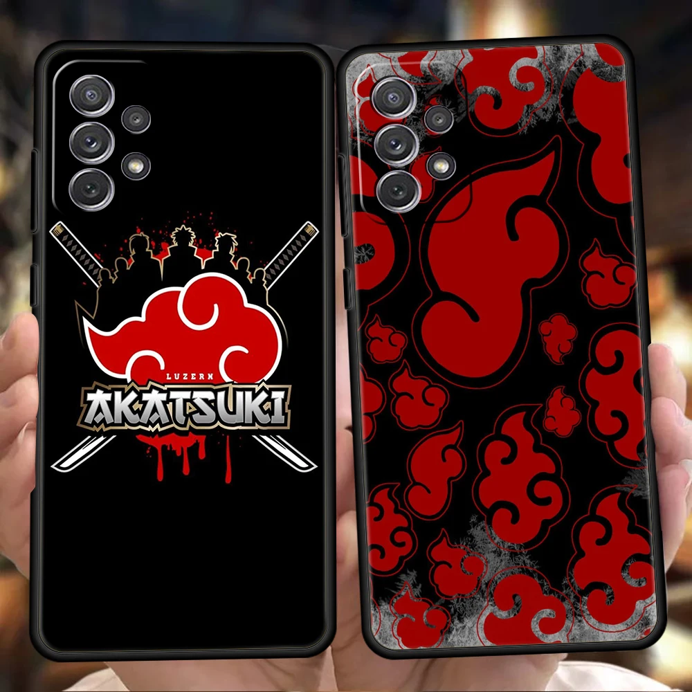 

Anime Naruto Akatsuki Cloud Silicone Case For Samsung Galaxy A32 A52 A13 A22 A72 A51 A71 A41 A11 A31 A21S 5G Luxury Phone Cover