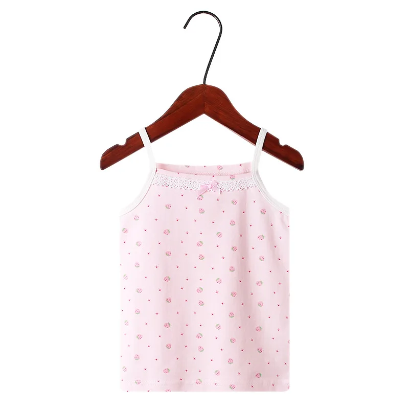 Girls Tank Top Kids Cotton Sleeveless Undershirt Vest 2022 Summer Camisole 2-10Years Children's Cartoon Printed Underwear