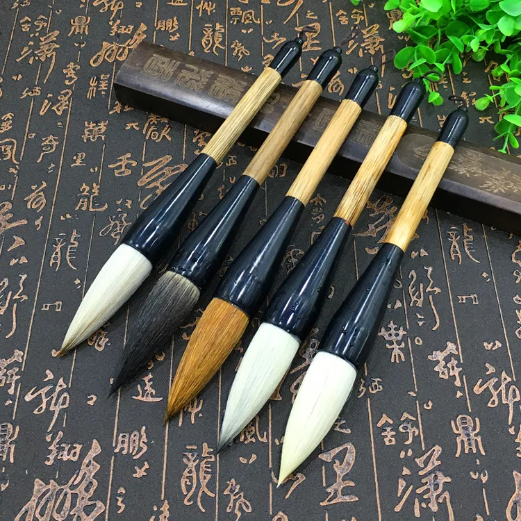 

Large Chinese Traditional Calligraphy Brush Landscape Painting Writing Hopper-shaped Brush Pen Weasel Woolen Bear Hair Brush