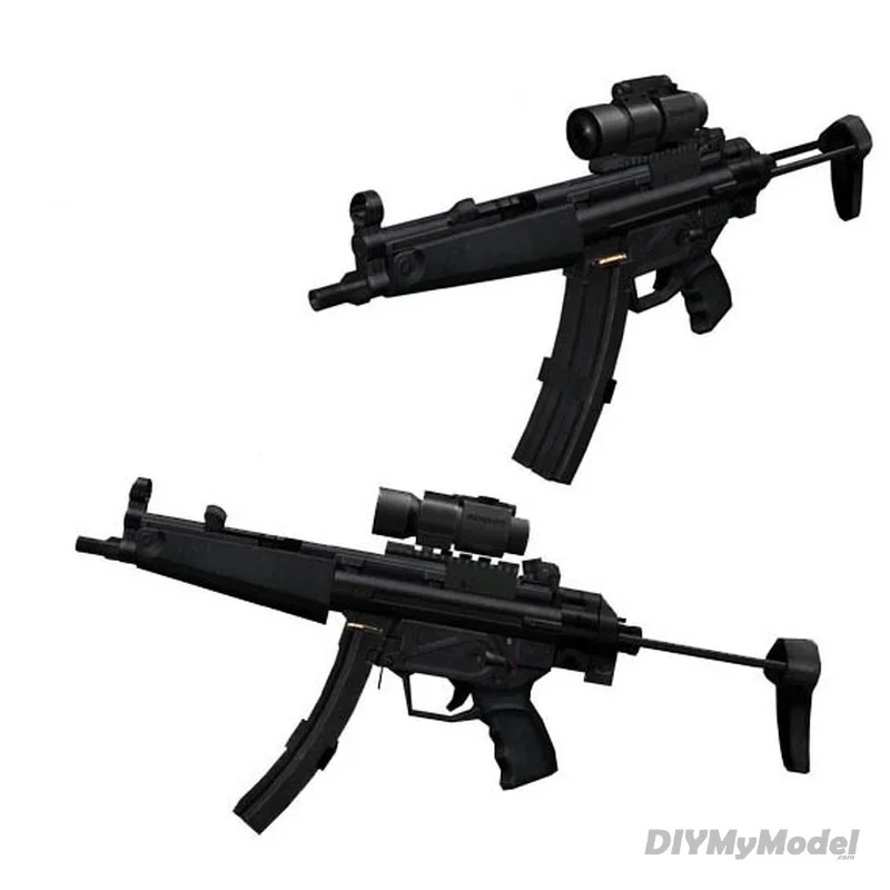 Оружие DIYMyModeI MP5 пулемет 3D бумажная модель 1:1 огнестрельное оружие ручной работы