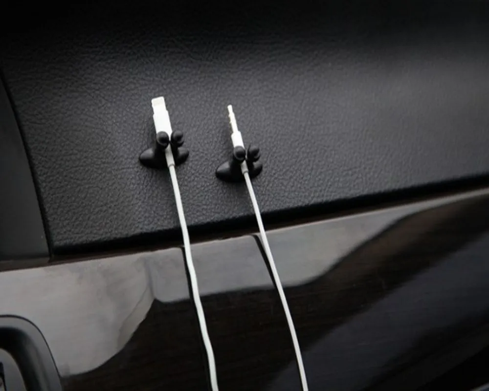 car dashboard mobile phone cable manager charger cable line organizer clasp clamp auto interior accessories free global shipping