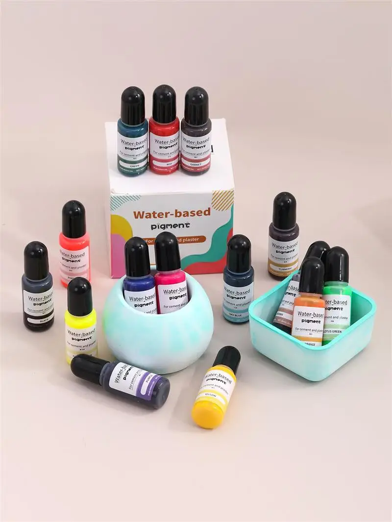 Жидкая краска для свечей 10 мл эпоксидной смолы гипсовая цементный краситель