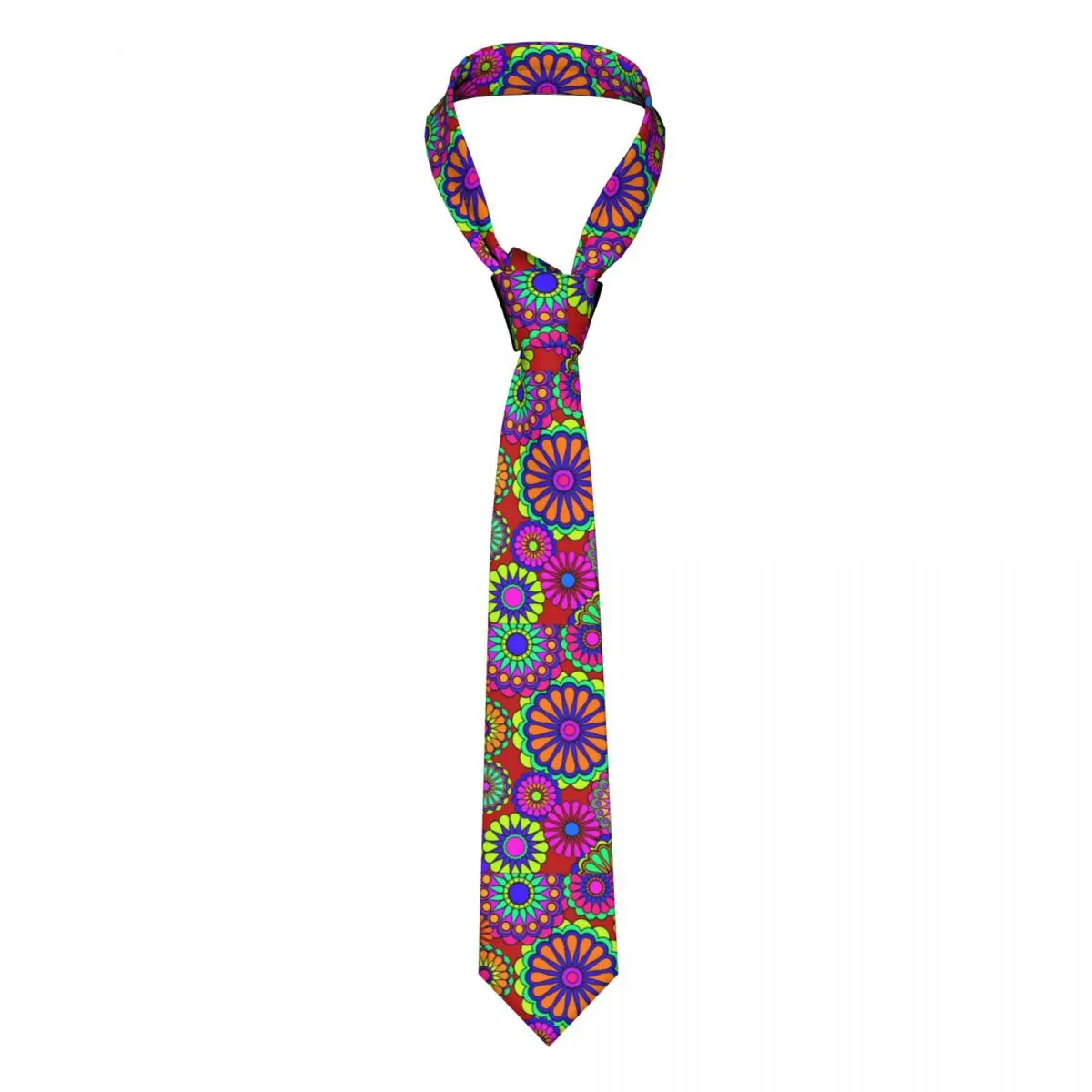 

Цветной Цветок мощный галстук Ретро стиль хиппи полиэстер шелк печатный галстук подарок формальная Мужская блузка галстук