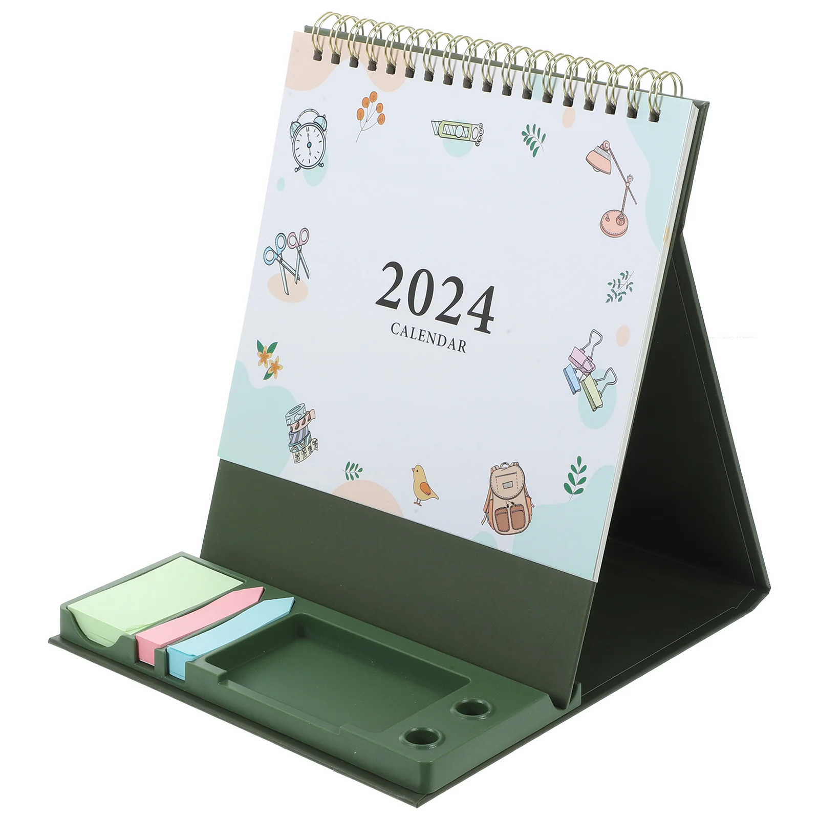 

Decor Desk Calendar 2024 Desktop Home Standing Flip Plastic Countdown Office Monthly Ornament