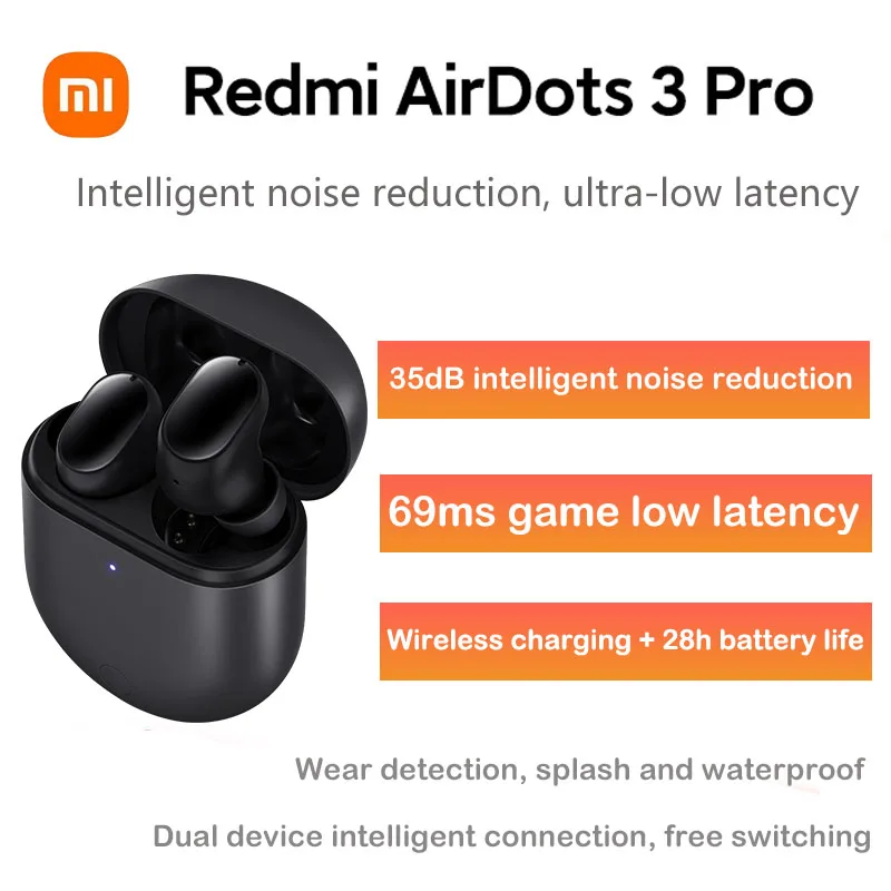 

New Global version Xiaomi Redmi Buds 3 Pro TWS Bluetooth Earphones Wireless headphones 35dB ANC Dual-device Redmi Airdots 3 Pro