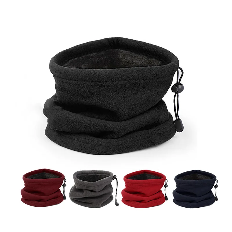 

Winter Warm Cycling Headgear Bib Thickened Fleece Neck Tube Ear Warmer Fishing Skating Running Sports Scarf for Camping Hiking