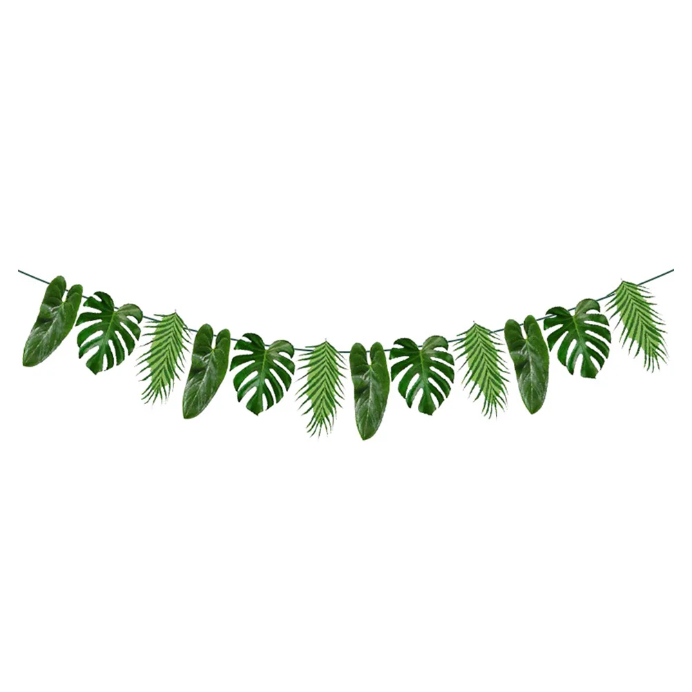 

Decorative Hawaii Leaf Banner Beautiful Indoor Hanging Adornment Photo Prop