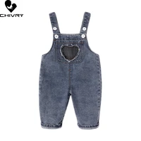 baby girls fashion denim overalls infant kids children cute suspender trousers overalls girls casual loose rompers long pants