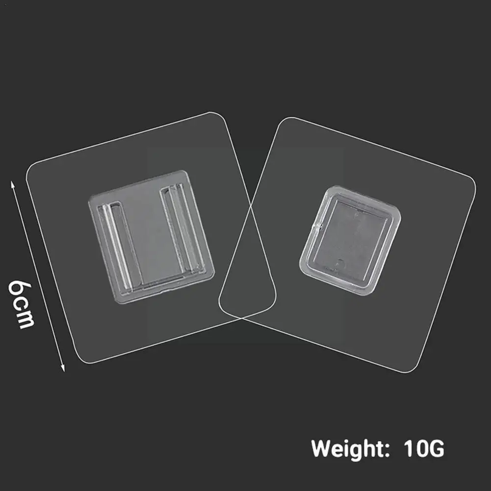 

Двусторонние клейкие настенные крючки-вешалка «сделай сам», Прочные прозрачные крючки на присоске, настенный держатель для хранения на кух...