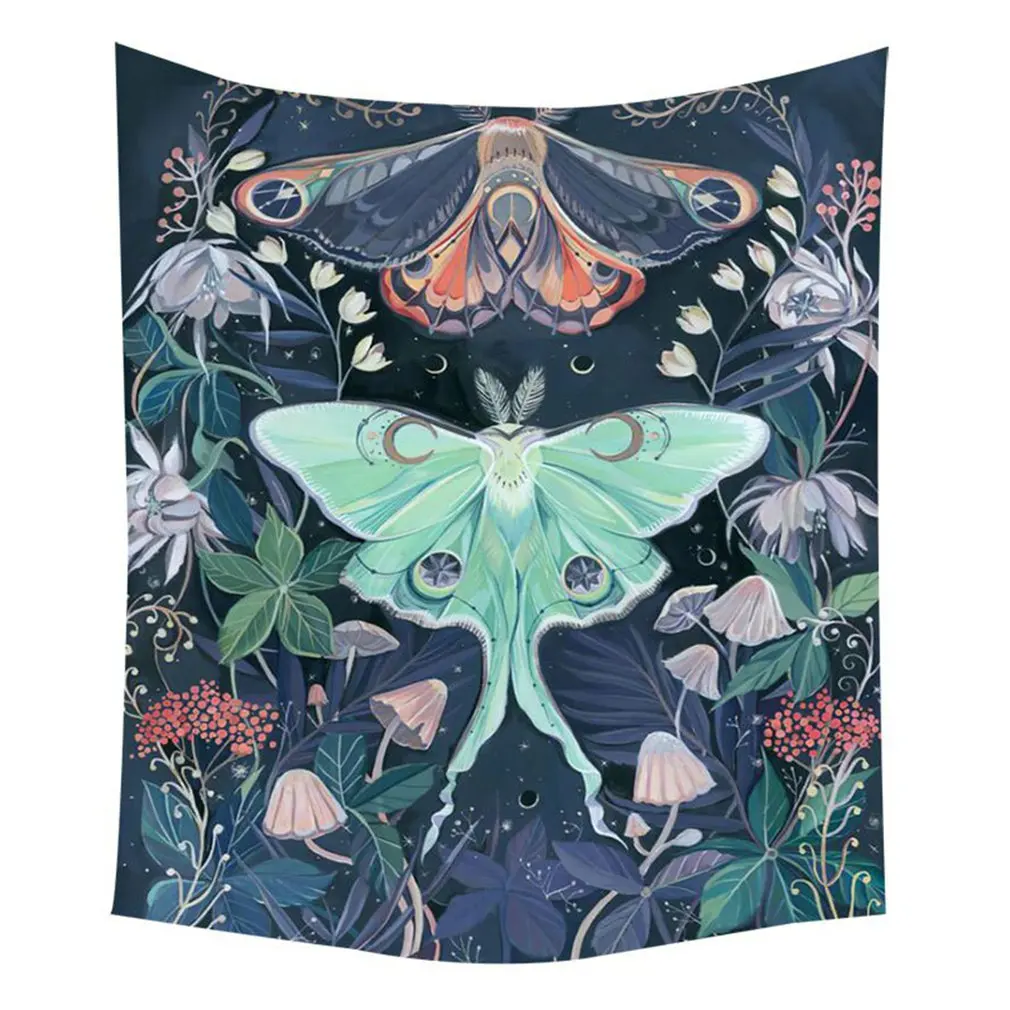 

Vintage Design Animal Butterfly Series Mandala Psychedelic Tapestry Mushroom Wall Hanging Flower Vine Tapestry Decoration