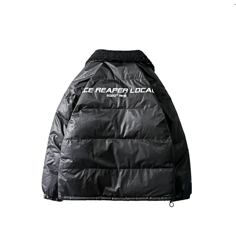 

Fleece Lambwool coat Mens Men Winter 2023 Hip Hop Double-sided Coat Male Streetwear Keep Warm Black Jackets For Men