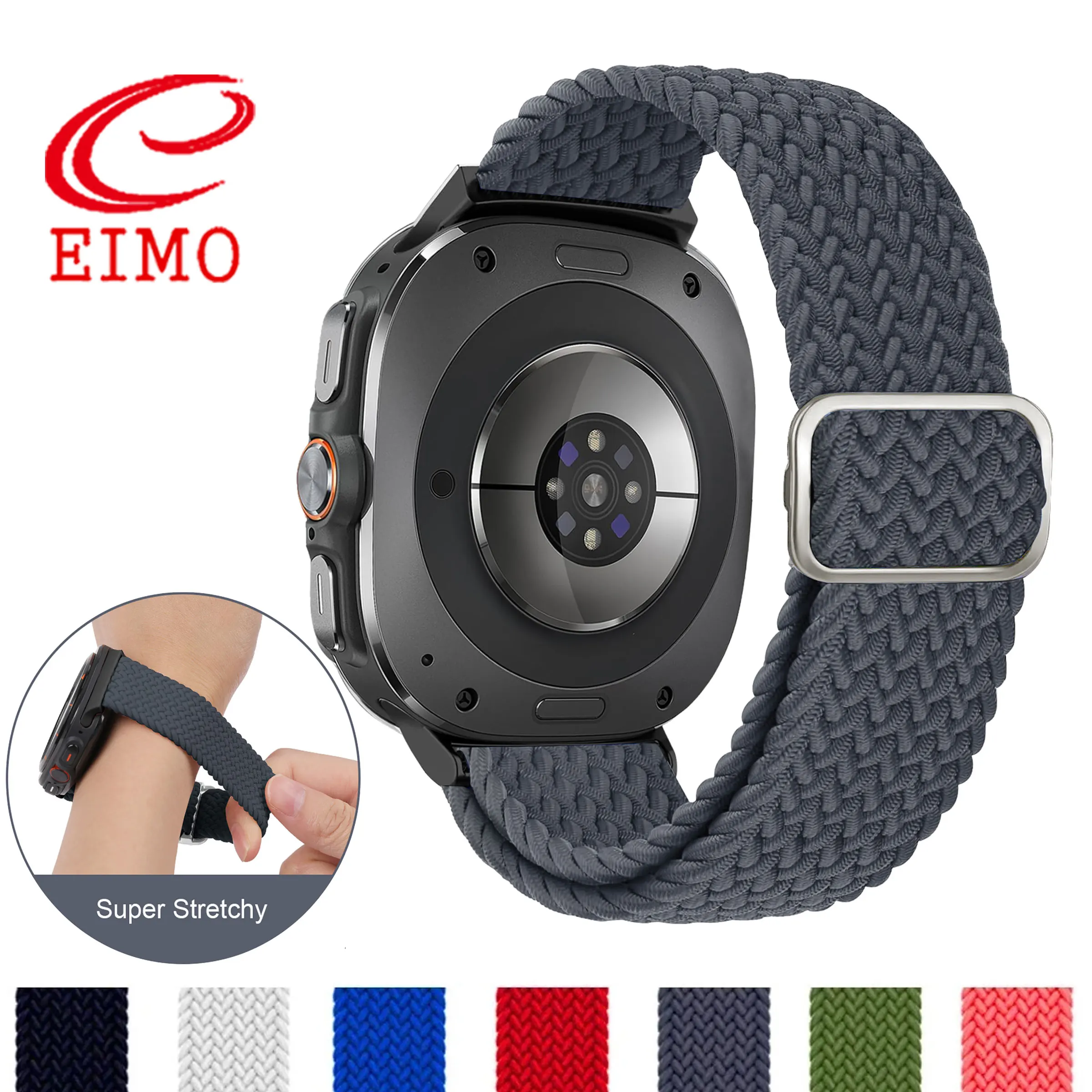 Нейлоновая плетеная петля для Samsung Galaxy watch 7 Ultra Band 47 мм регулируемый металлический