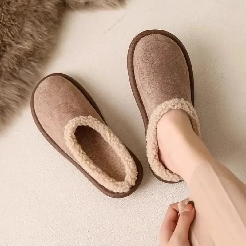 2024 высококачественная обувь женские тапочки с закрытым носком теплые