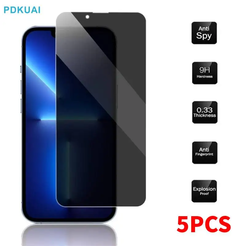 

5 шт. антишпионское стекло для IPhone 13 12 Pro Max Mini XS MAX Plus полное покрытие Защита экрана для iPhone 11 PRO MAX X XR 14