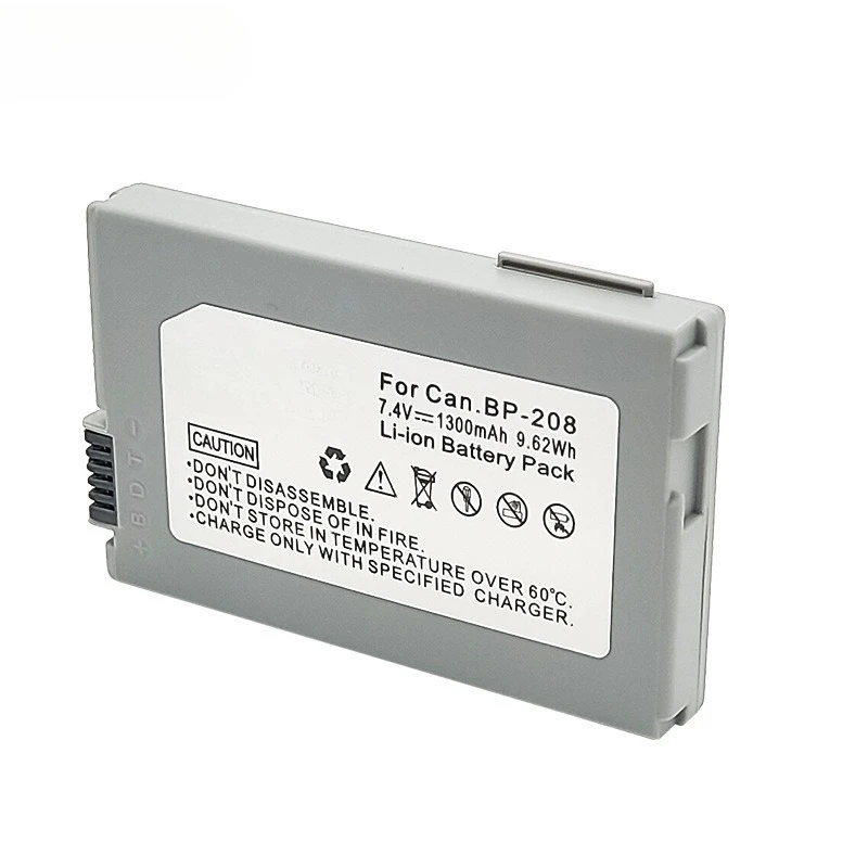 Фото Аккумулятор для камеры Canon BP-208 BP-208DG DC210 DC220 DC230 DC10 DC100 DC20 DC201 DC21 DC22 DC40 DC51 DC50, 1300 мАч №2