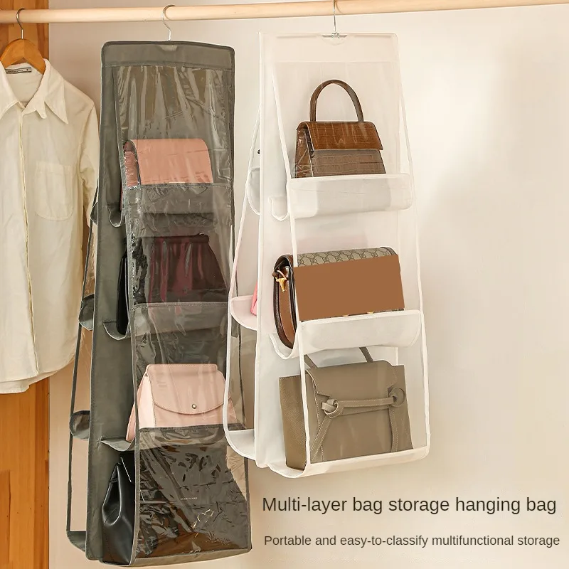 

Многослойная кожаная сумка премиум-класса с подвесным дизайном для гардероба