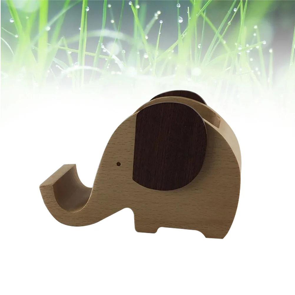 

Beech Elephant Shape Pen Holder Storage Box Holder with Stand Stationery Box Desk Organizer (Elephant Pen