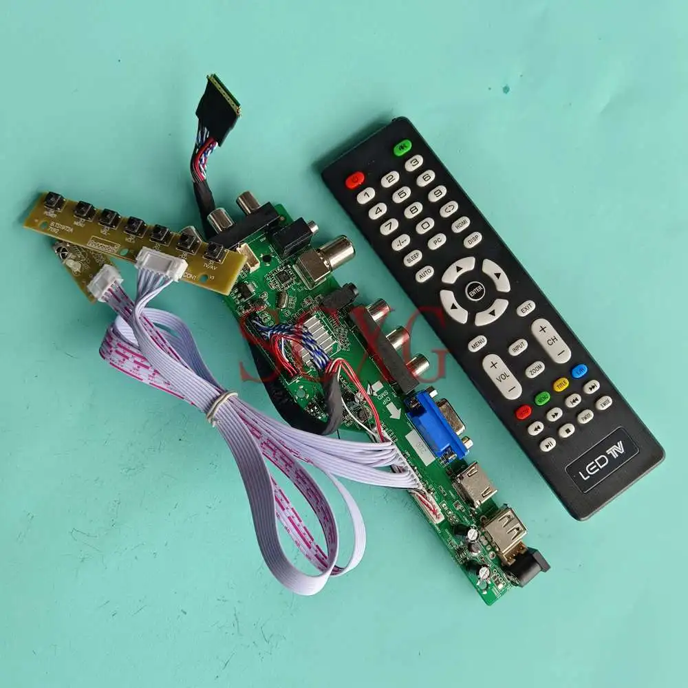 

LCD Controller Board DIY Kit Fit NT116WHM-N10 1366 768 Screen DVB Digital Signal VGA HDMI-Compatible USB AV 11.6" LVDS 40 Pin