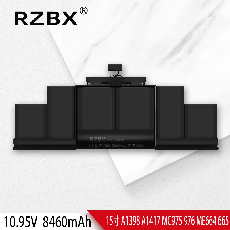 

Аккумулятор RZBX A1417 для ноутбука Apple A1398 (версия 2012-2013), для MacBook Retina Pro 15 дюймов, подходит для MD831 MC976/975/ME665/ME664LL/A