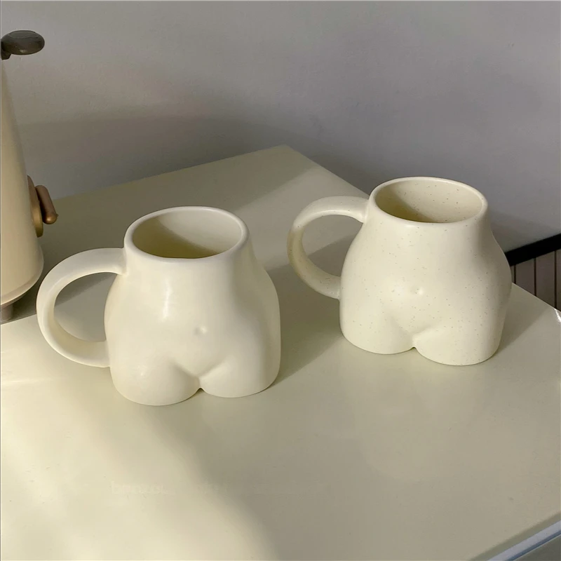 Fun ass cup small fresh ceramic mug simple cute personality coffee breakfast milk water |