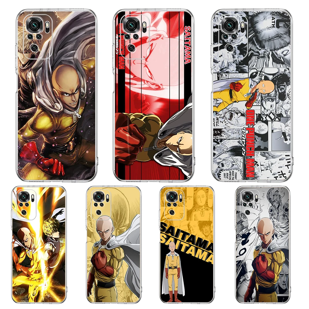 

ONE PUNCH-MAN Phone Case for Redmi Note 11 11T K40 8 8T 9 10 8A 9A 9S 9C 7 Gaming Pro Plus 4G Silicone Transparent Shell Fundas