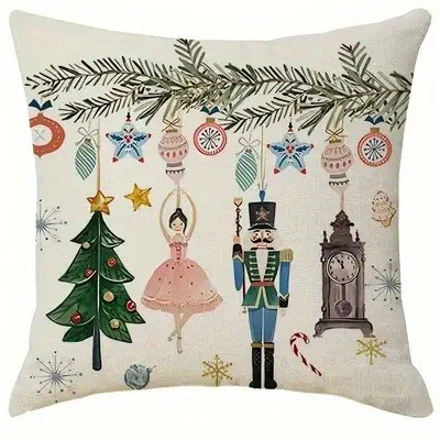 Рождественские наволочки Hello Winter, велюр, 45x45 см