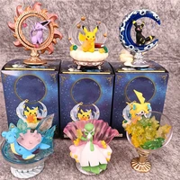 anime pokemon eevee family pet elf pikachu doll desktop decoration figurine statue gift toys