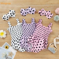 baby girl summer new sister and me outfit suspenders polka dot one piece romper head knot infant kids clothing 3 18m