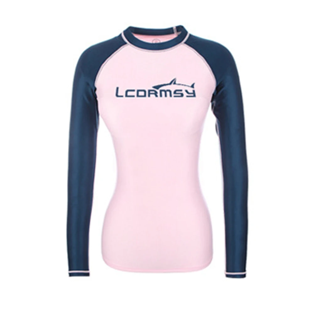 Fashion Print Women Protective Shirts Long Sleeve Swim Surf Top Water Sports Beach Fitness Quick Dry Sun Protection UPF 50+ 2022