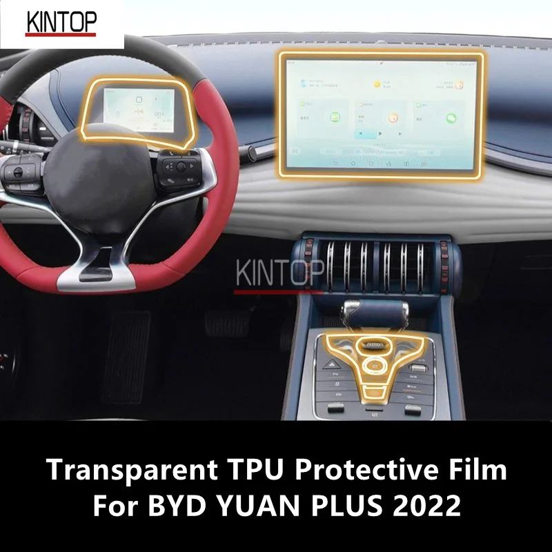 

For BYD YUAN PLUS 2022 Car Interior Center Console Transparent TPU Protective Film Anti-scratch Repair Film Accessories Refit