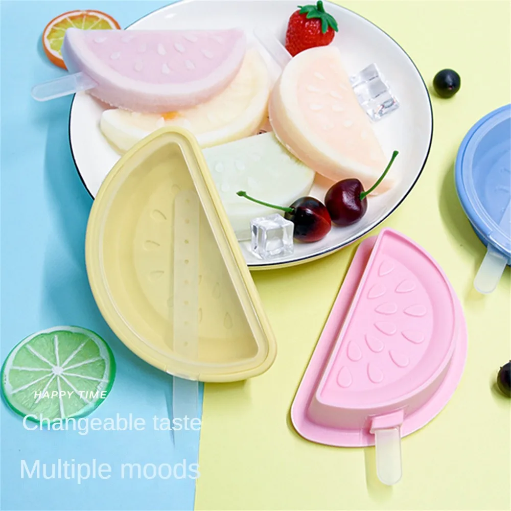 

Homemade DIY Popsicle Mold Household Fruit Series With Cover Watermelon Silicone Ice Cream Mold Home Kitchen Ice Cream Tools