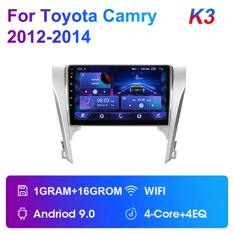 

Автомагнитола JMCQ Carplay 2 Din Android 11, мультимедийный видеоплеер для Toyota Camry 8 50 55 2015-2017, навигация RDS DSP Авторадио