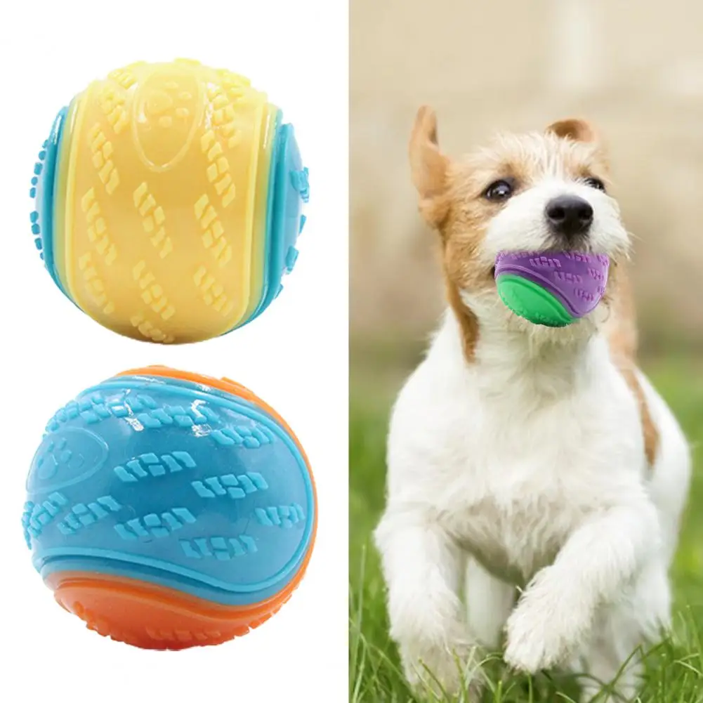 Squeaky Dog Ball Washable Dog Squeak Ball Bouncy Attractive 