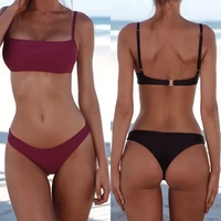 bikini swimsuit beachwear push up padded bra top g string panties swimming underwear bathing suit beach wear show up