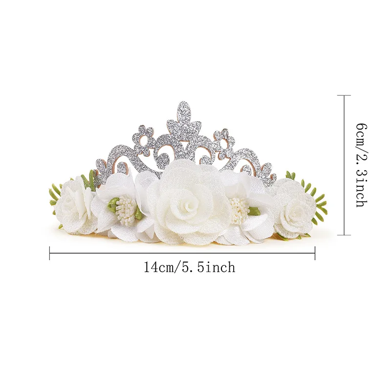 Детская эластичная повязка на голову с цветочным рисунком