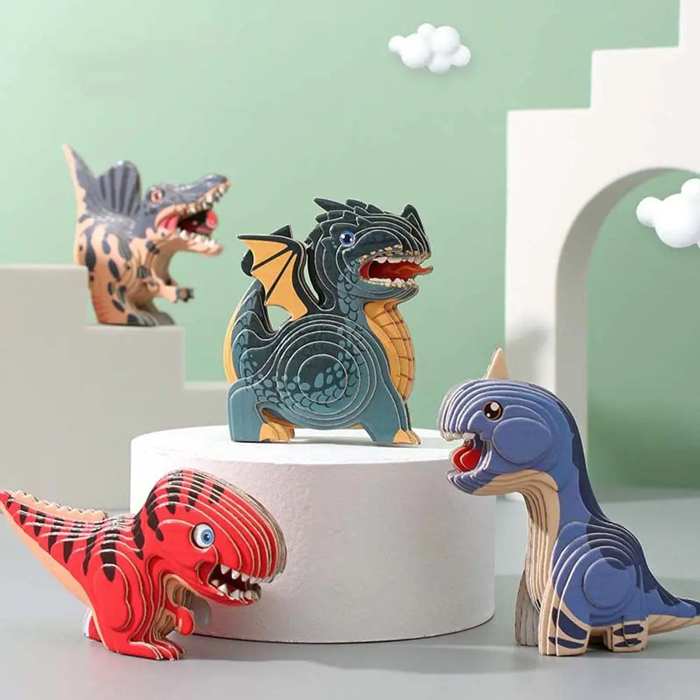 

Бумажный подарок для детей Раннее Обучение мир динозавр 3D стерео пазл динозавр головоломки образовательные игрушки бумажный пазл