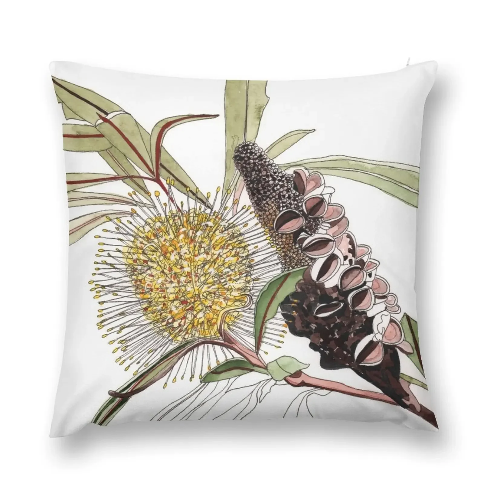 Подушка с цветком банксии австралийская флора роскошный чехол для подушки