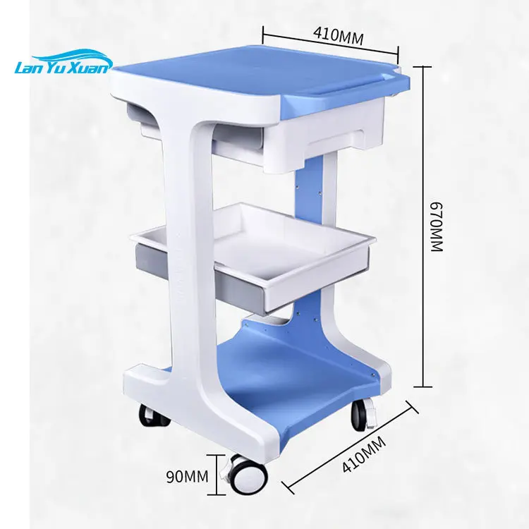 

Mobile medical beauty Beauty device New Trolley Design Medical Simple Metal Plastic medical Trolley HOSPITAL trolley