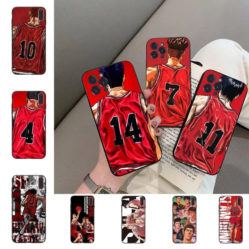 

Japan Comic Slam dunk Sakuragi Phone Case For iPhone 6 7 8 Plus 11 12 13 14 Pro SE 2020 MAX Mini X XS XR Back Funda Cover