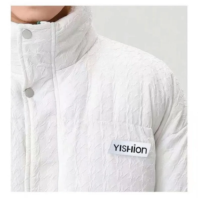 Brand Men's Cotton Jacket 2022 Winter New Coat Short Thickened Warm Stand Collar Down Jackets Couple Wear Men's Plus Size Coat