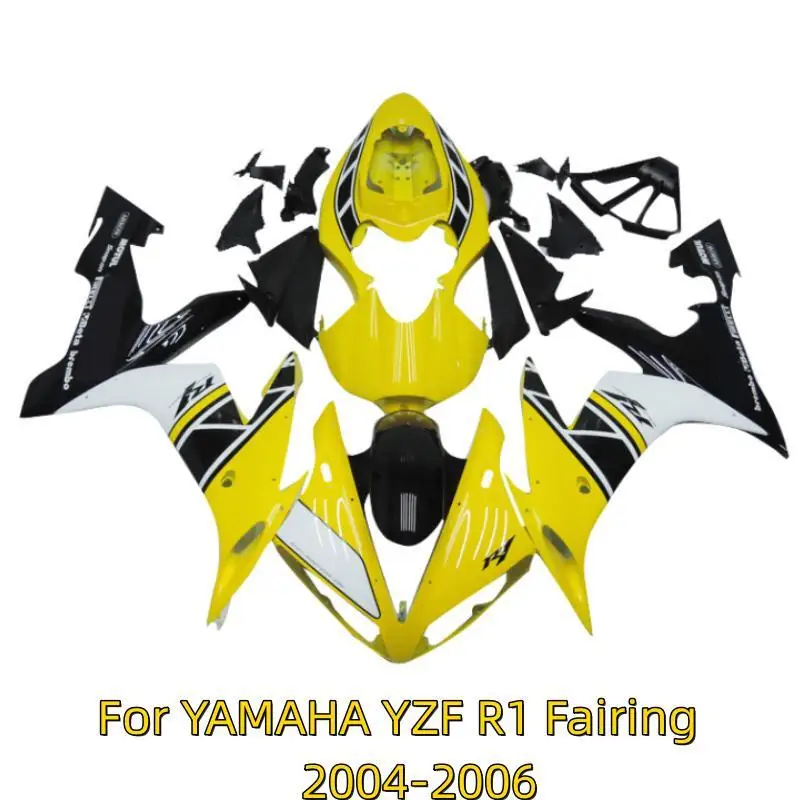 

Новый комплект обтекателей для мотоцикла ABS, подходит для YZF R1 2004 2005 2006 YFZ-R1 04 05 06, Обтекатели для кузова, желтый, белый