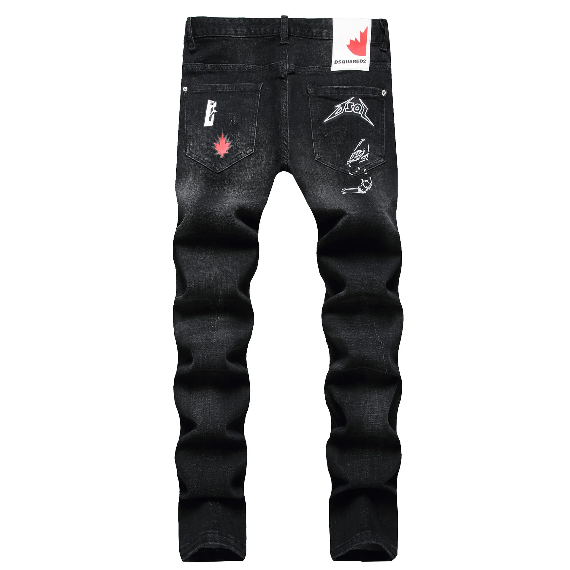2023 New Casual Business Designer Y2k Vintage Style Men Jeans Hip Hop Youth Streetwear Male Black Denim Pants Big Size Trousers