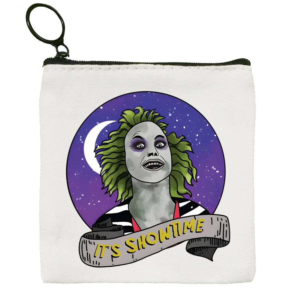 Beetlejuice Wallets Coin Pocket Vintage Male Horror Halloween Snake Purse Function Boy and Girl Wallet With Card Holders